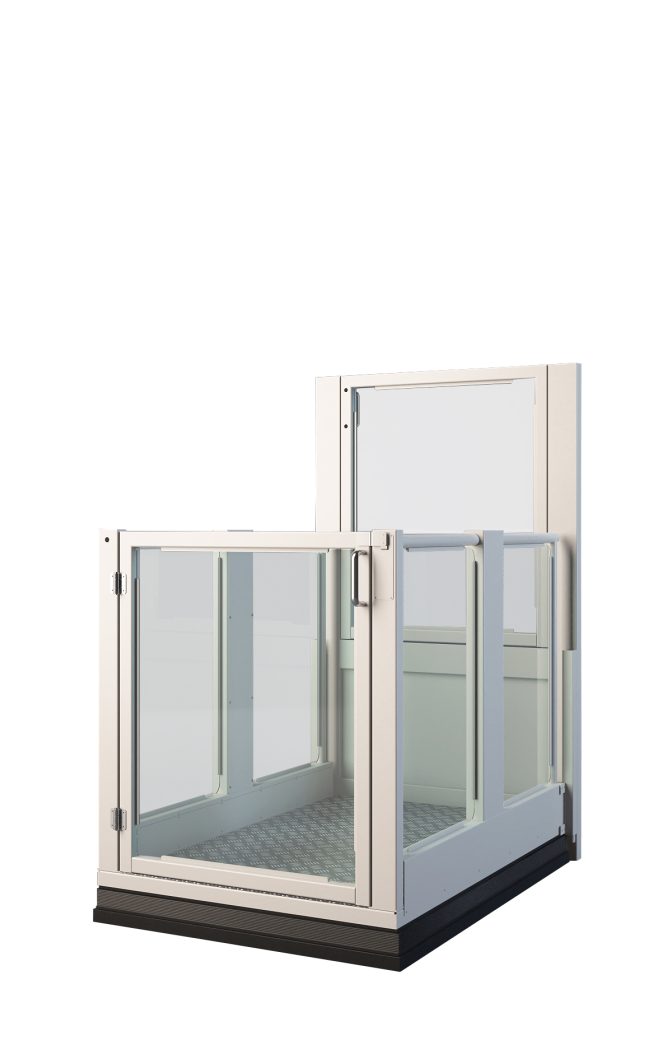 vertical platform lift white AGB140 Barduva