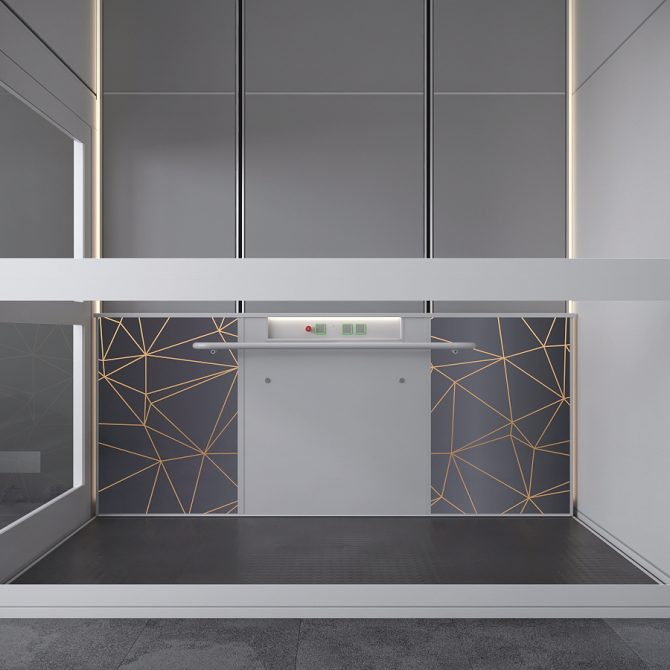 goods lift VB1000 panel design Model09 Barduva